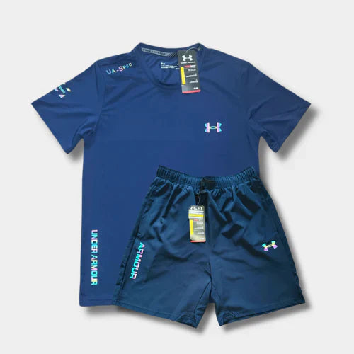 Ensemble short/t-shirt U*der Fluo Bleu