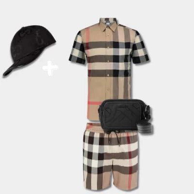 Outfit Chemise Burb*rry + Sacoche + C*squette Offerte