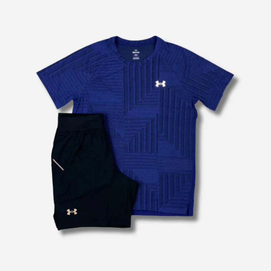 Ensemble short/t-shirt Under A. Bleu marine