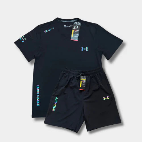 Ensemble short/t-shirt U*d*r Fluo Noir