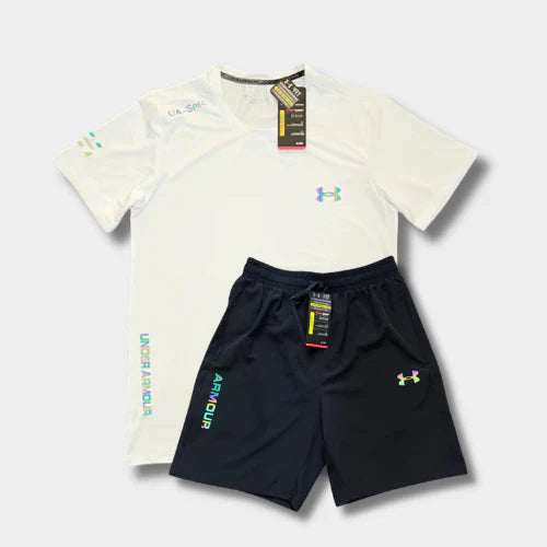 Ensemble short/t-shirt U*der Fluo Blanc